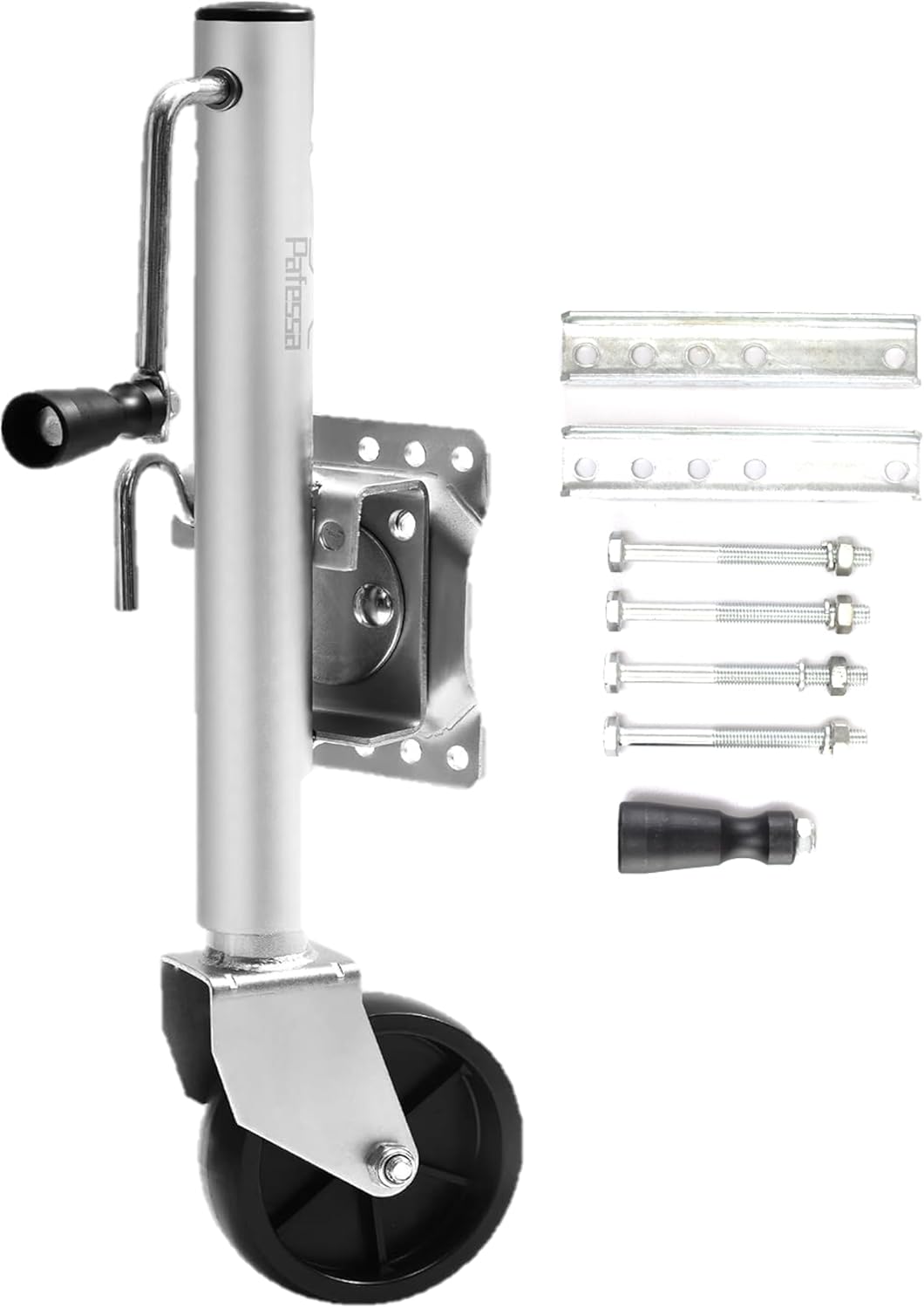 USA Swivel Side Crank Boat Trailer Jack 1,000LB Lift Capacity with Wheel and Install Hardware