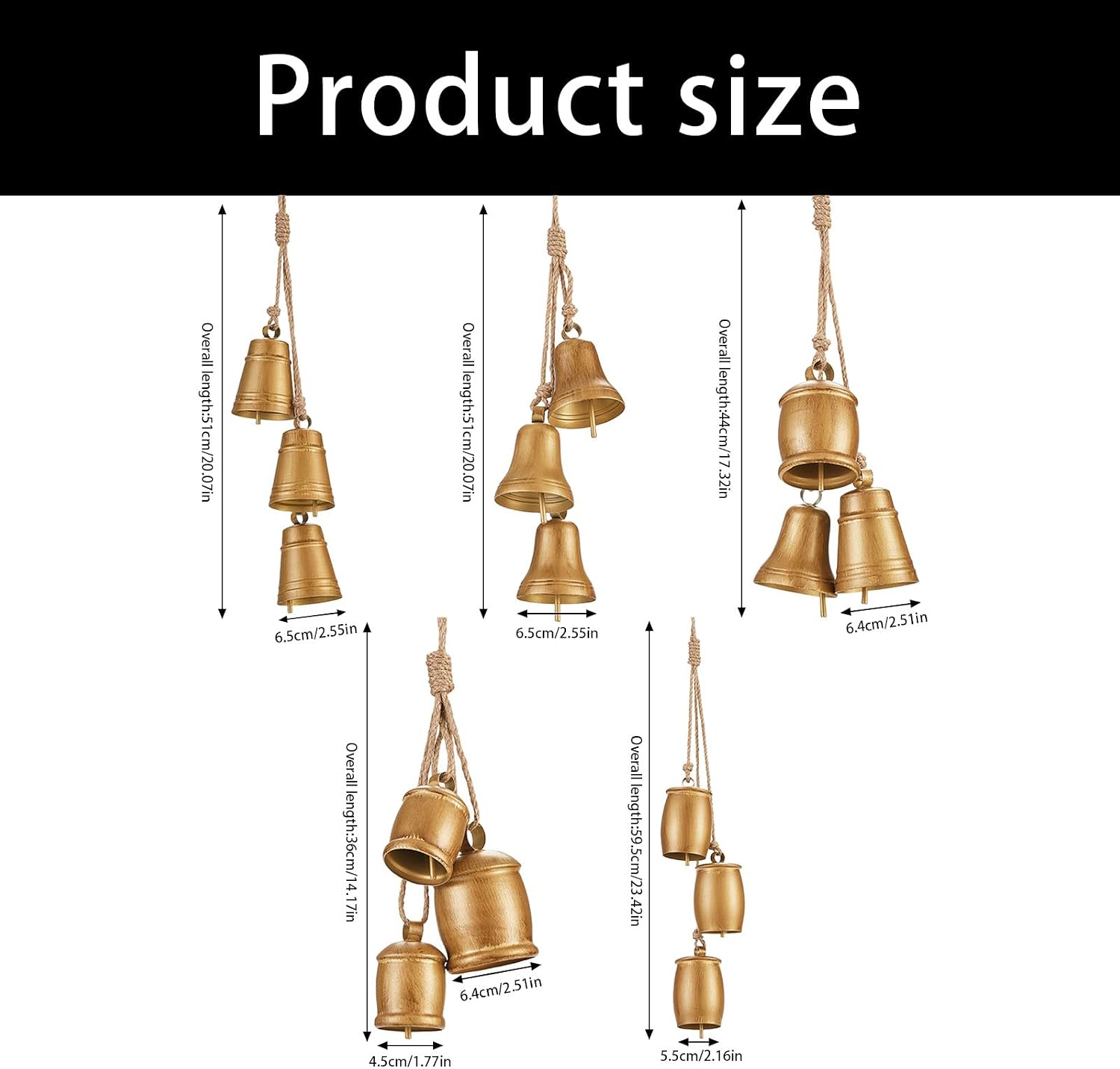 Decorative Easy to Hang Christmas Bells Ornament Made of Metal with Resonant Sound Pendant for Tree and Home Decoration Christmas Decoration Made of Metal