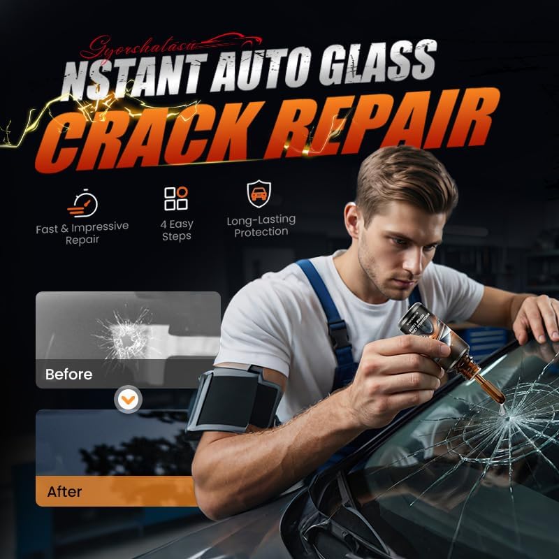 Miniatura 2 de Kit de reparación de grietas para parabrisas para chips y grietas, pegamento líquido de reparación de vidrio 2026 para ventana de automóvil, kit