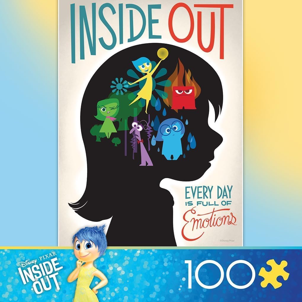 Ceaco - Disney - Pixar - Inside Out - 100 Piece Jigsaw Puzzle - Colorful Puzzle – Precision-Cut Pieces, Beautiful Artwork, and Hours of Relaxing Fun