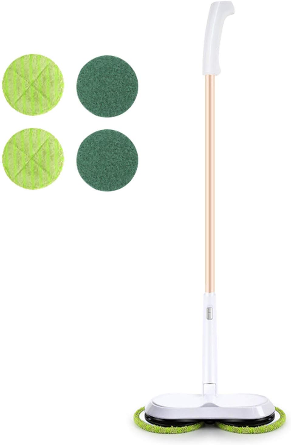 Electric Mop Head Electric Floor Scrubber and Polishing Machine Three-in-One Dust-Free Rotating Mop Living Room Bedroom Dining Room Carpet Gold, Pink