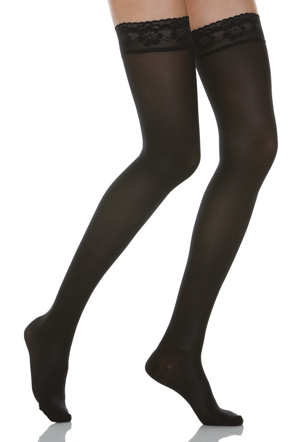 Relaxsan Microfiber Thigh High Stockings Hold Up Made in Italy – Compression Socks for Women 15-20 mmHg – Support Hose – 870M