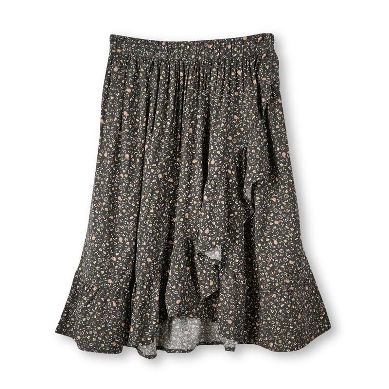 Image of Girls Overlap Rayon Skirt
