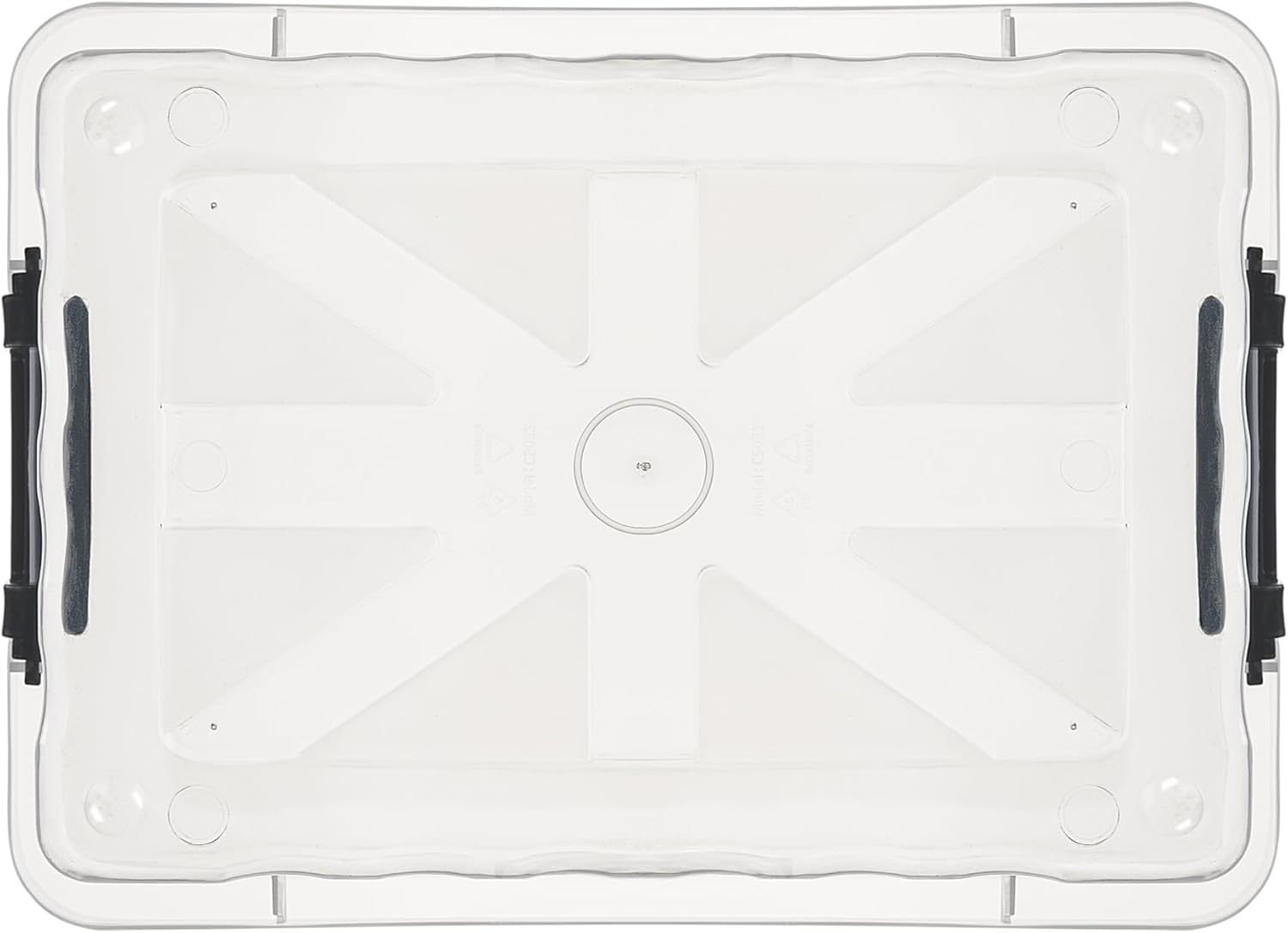 Lidded Storage Bin Stackable Storage Box Organizing Container with Lid and Snap Lock, Durable, Plastic, Clear, 18 quart, Pack of 6