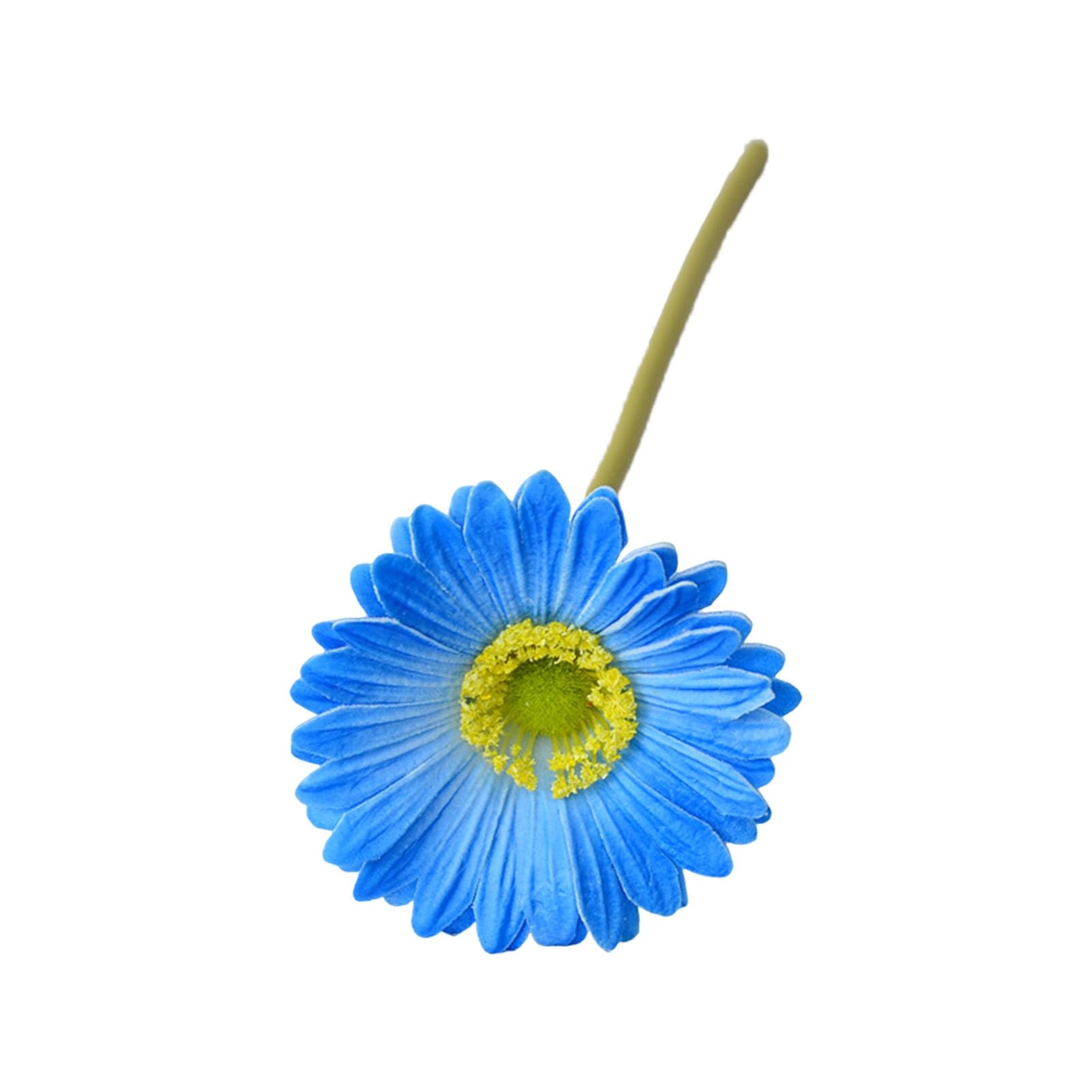 matumou Artificial Gerbera Jamesonii with Stem Realistic Fake Silk Flower Home Office Table Centerpiece Faux Flower Branch Floral
