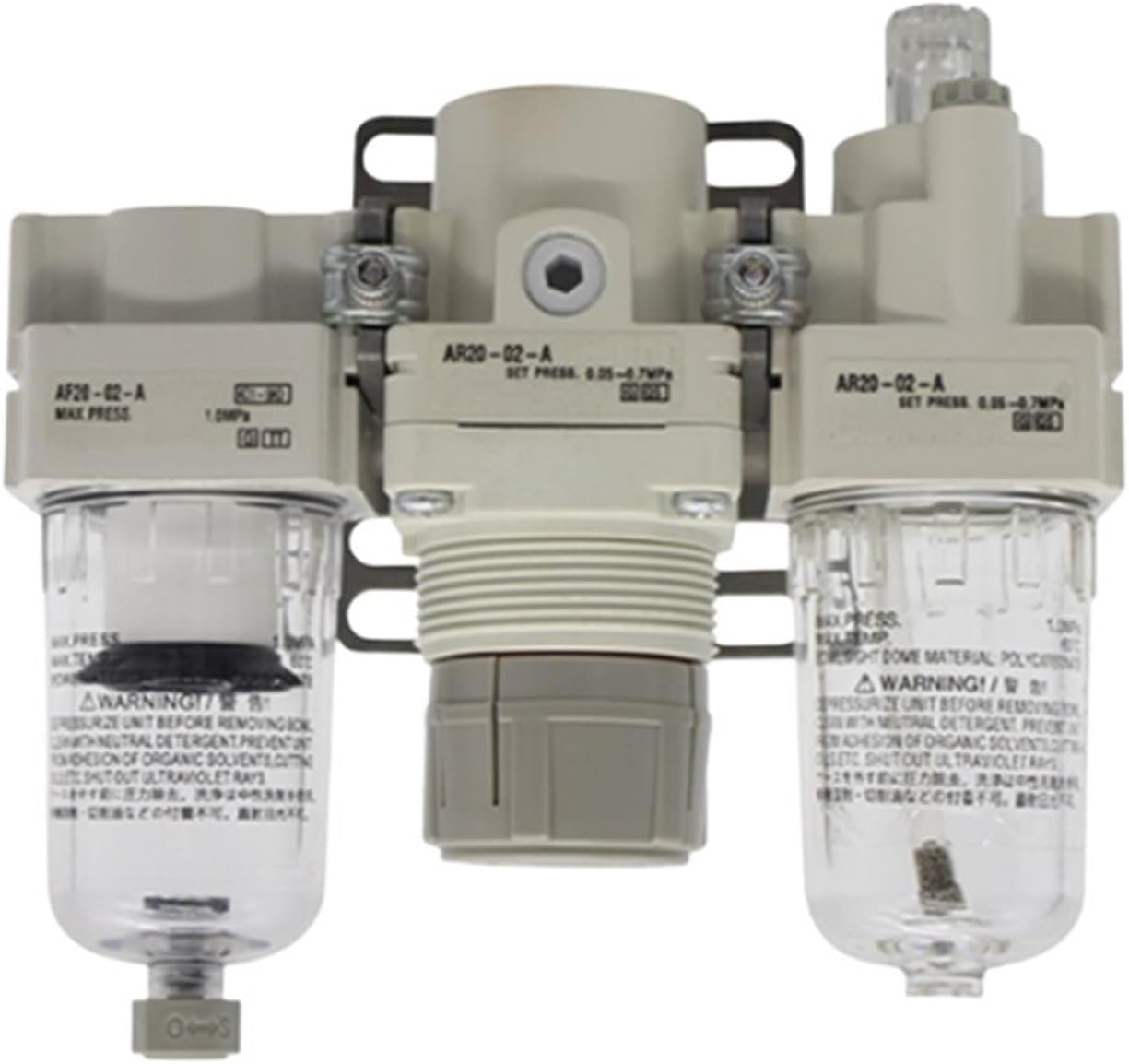 F.R.L. Units Air Combination Air Filter + Regulator + Lubricator AC-A Series AC40 AC40-04/04D/04G/04DG-A(AC40-04-A)