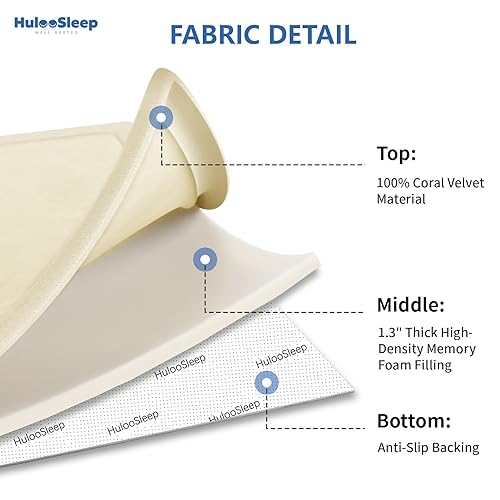 Miniatura 134 de Tapete de juego para bebé, tapete de espuma viscoelástica de 1.3 pulgadas de grosor, terciopelo coral suave, antideslizante, extragrande, tapete
