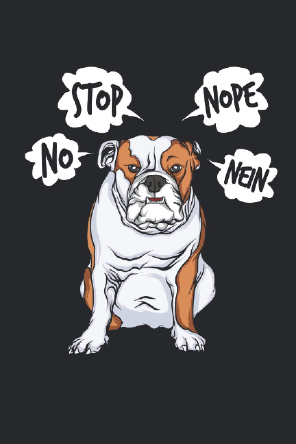 English Bulldog Nope: OEB Notizbuch Tagebuch | DIN A5 | Liniert | 120 Seiten