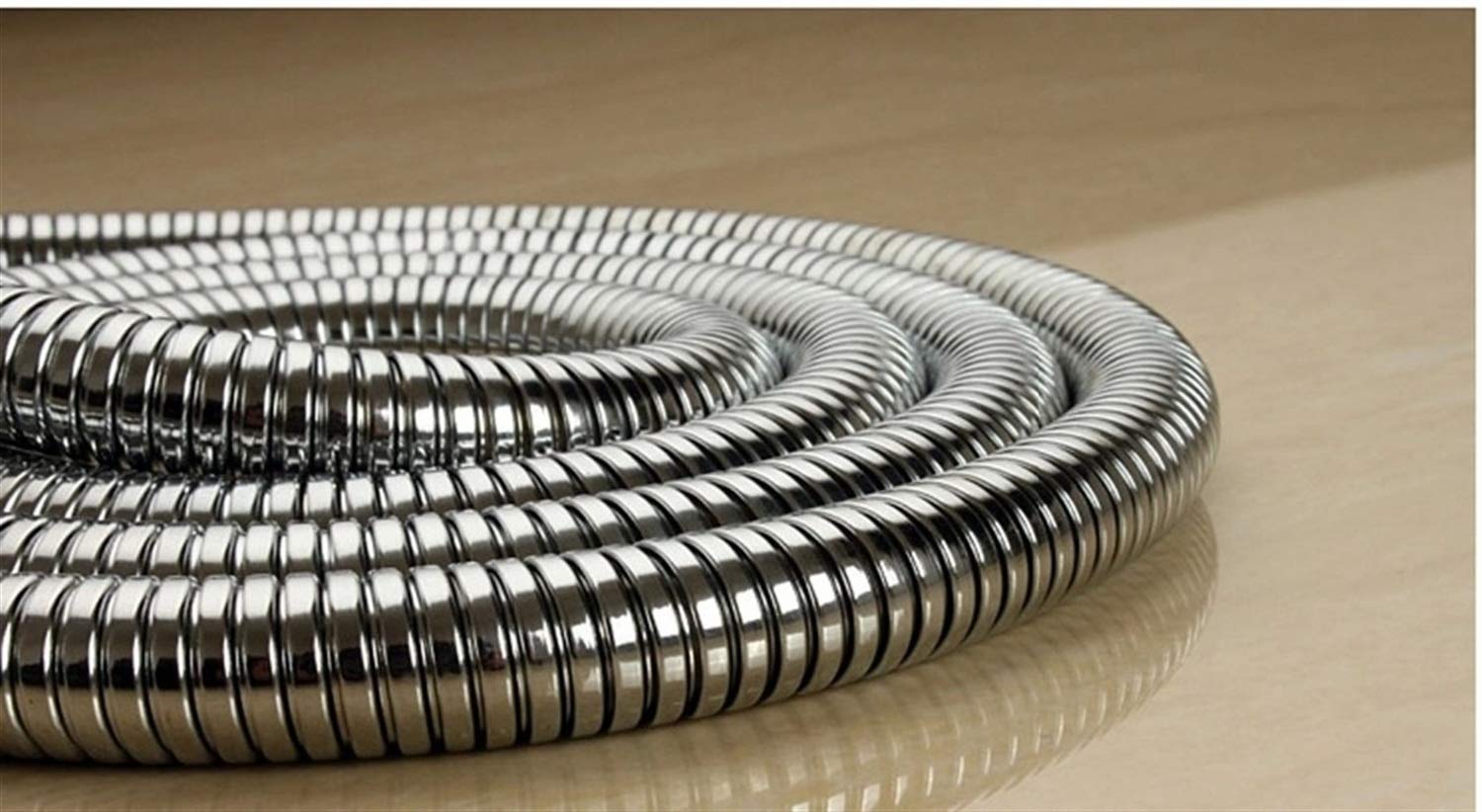 Federflexibler Duschschlauch Edelstahl 1,5 m Duschschlauch, weiches Duschrohr, Badezimmer-Wasserrohr, silberne Farbe, gemeinsame Sanitärschläuche(200cm)