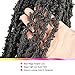 GUOHUI Super Light Butterfly Locs Crochet Hair 12 Inch 6 Packs Pre-Looped Soft Distressed Faux Locs Braids for Women Kids (12 Inch,1B#)