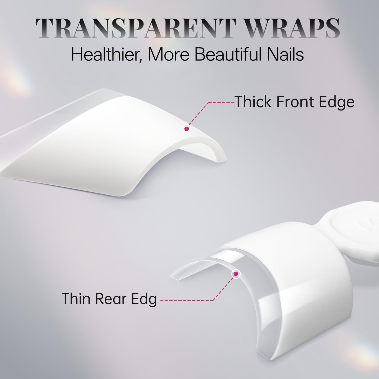 Krofaue French Nail Tips - 120PCS Acrylic White Fake Nails Art Tips 12 Sizes Half Cover False Nails Wrap Edge Square Nails with Case for DIY Nail Extensions - Image 6