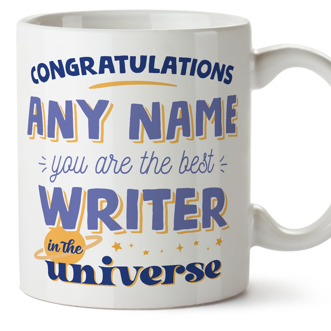 MUGFFINS Writer Mug - in English - Best in The Universe - Funny Gift for Colleagues - Ceramic 11oz Mug — image 1