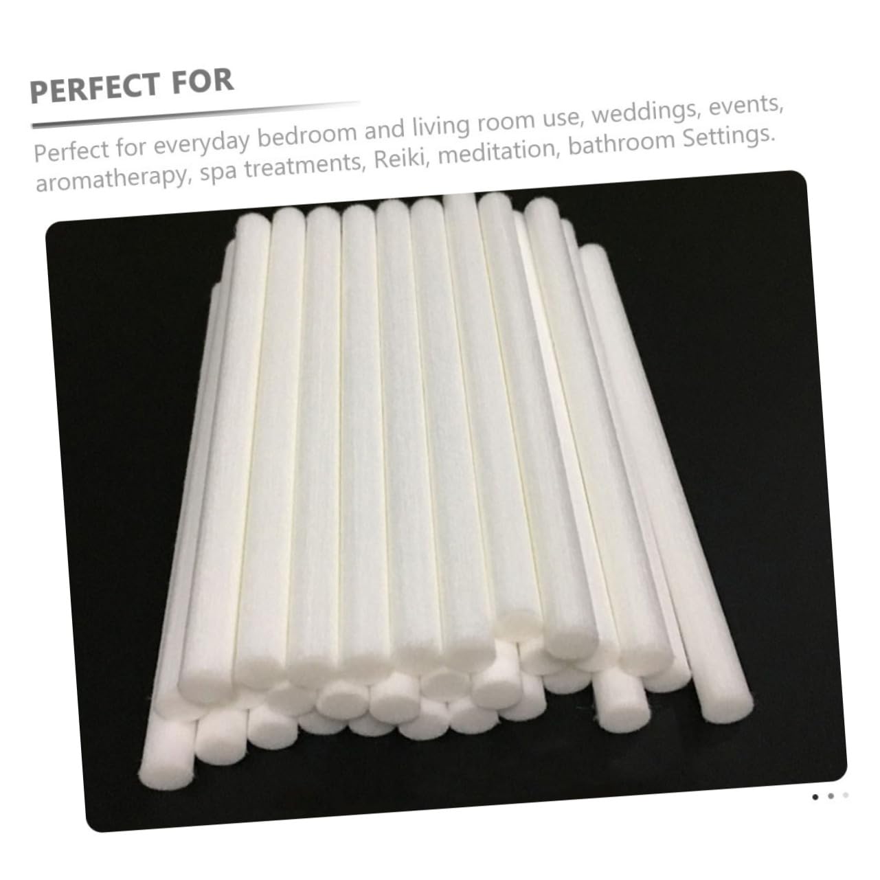 Cabilock 15 Varillas Difusoras de Algodón Absorbente para Difusor de Aceites Esenciales, Bastoncillos para Aromaterapia, Color Blanco, Ideales para Ambientación de Habitación y Oficina