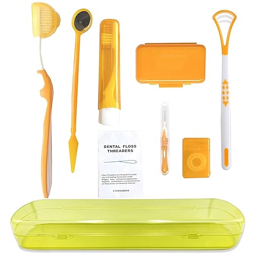 Miniatura 4 de HRASY Kit portátil de cuidado bucal de ortodoncia para aparatos ortopédicos cepillo interdental cera dental hilo dental kit de limpieza de cepillo