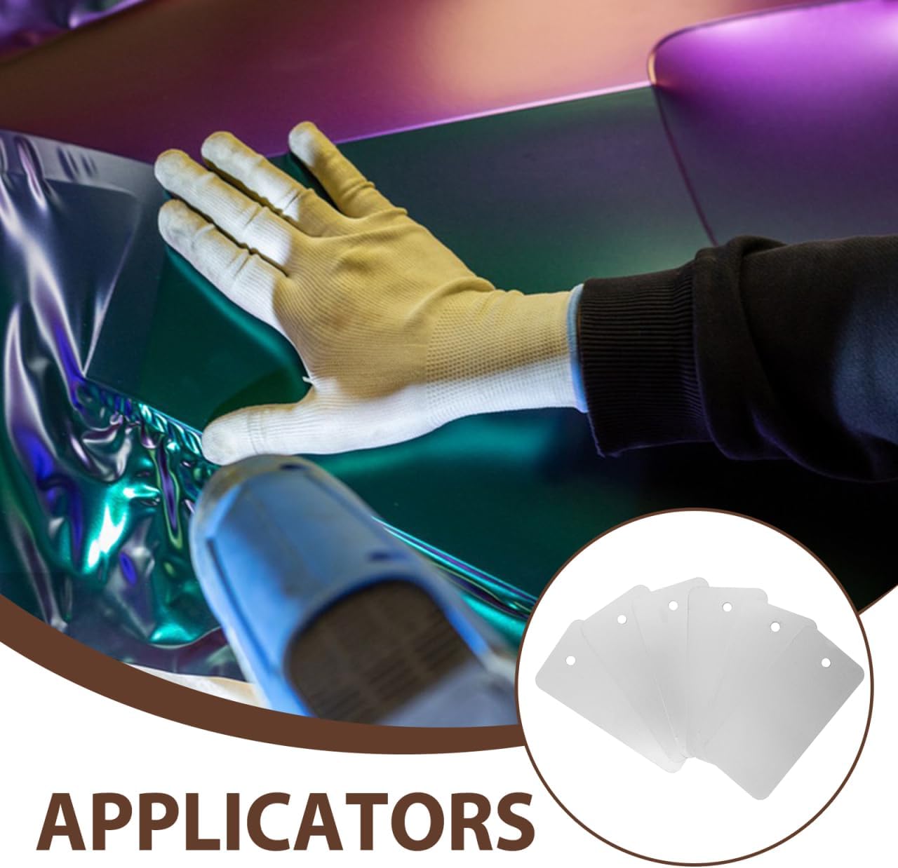 Unomor 20Pcs Automotive Spray Paint Sample Cards Iron Display Boards for Car Wrapping and Window Tinting Testing Durable 4.88X2.3 Inch Metal Test Panels for Auto Shops