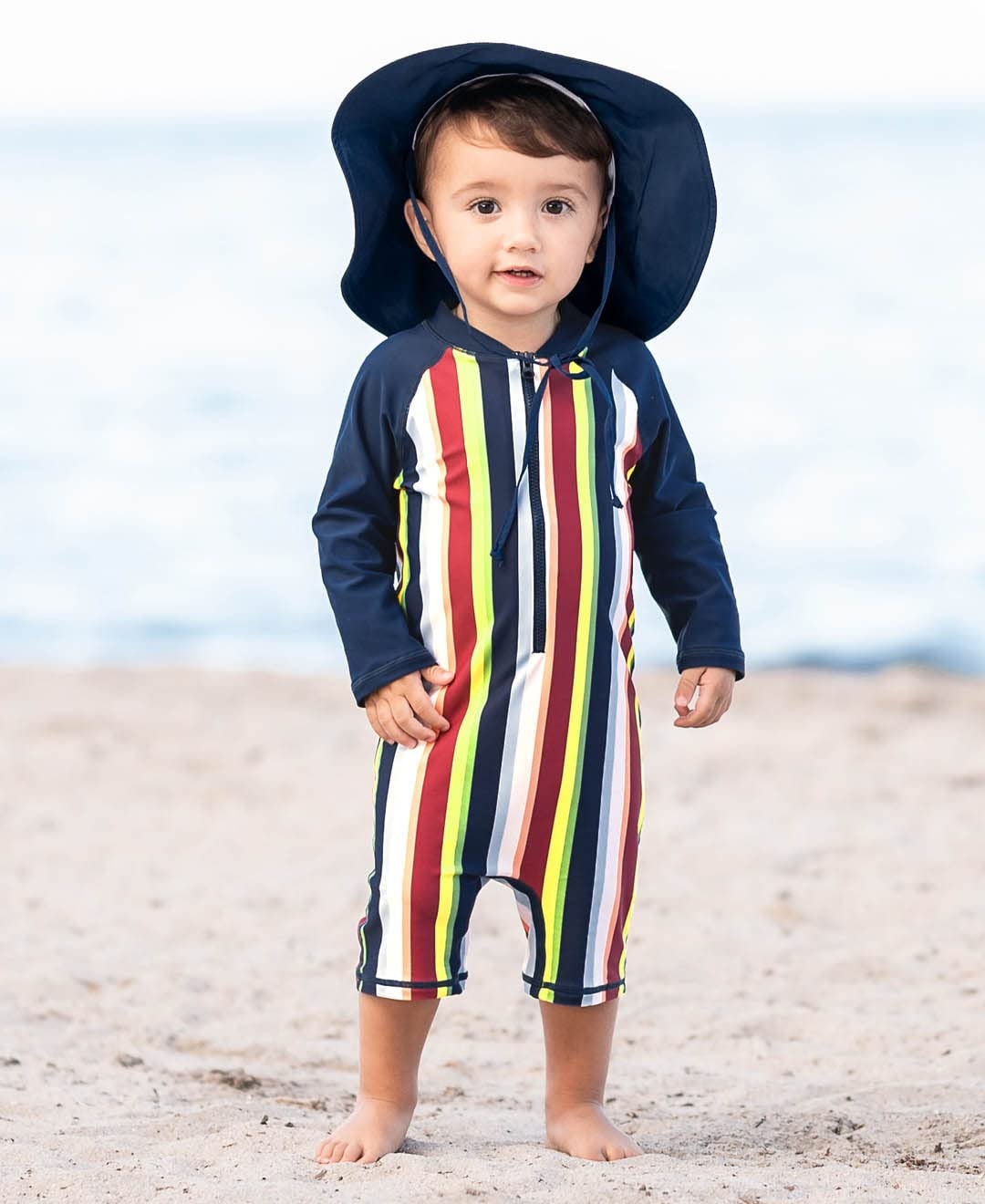 Baby Boys Zip Boyleg Sunsuit