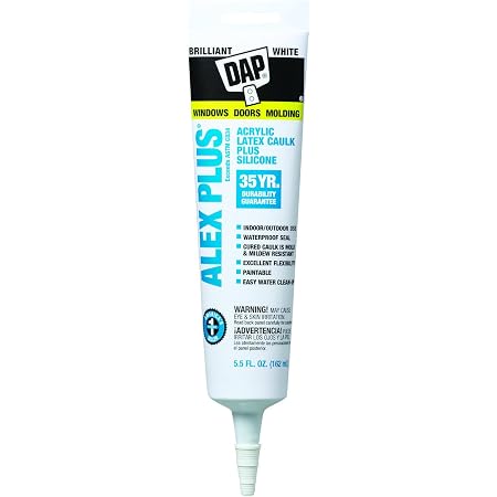 Dap 18128 Alex Plus Acrylic Latex Caulk Plus Silicone 5 5 Ounce