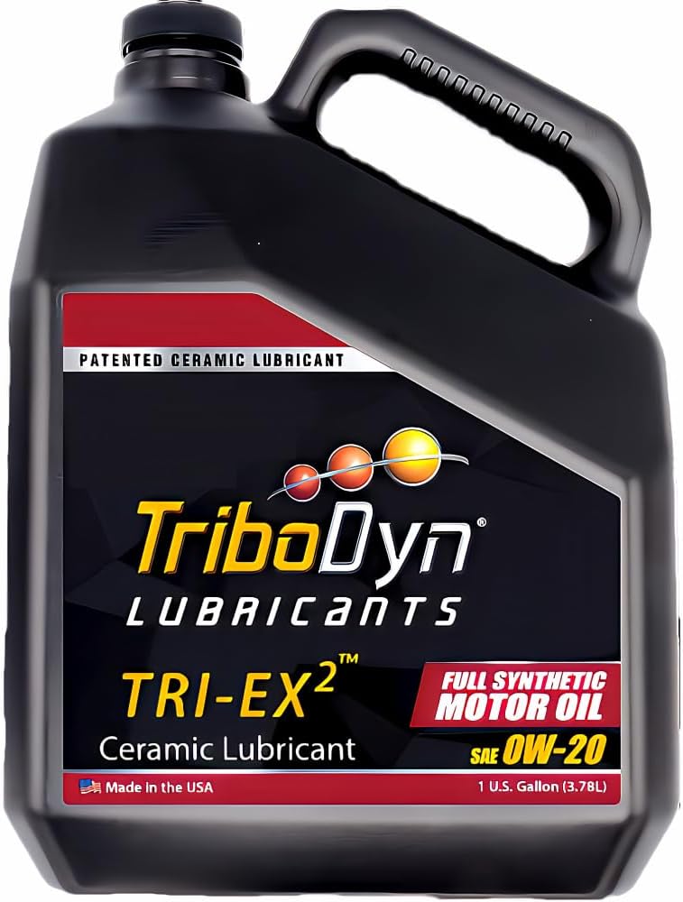 Tri-Ex2 0W-20 Full Synthetic Motor Oil – Patented Ceramic Coating – API SP and Dexos1 Gen2 Compliant – Improved MPG & Engine Protection (1 Gallon)
