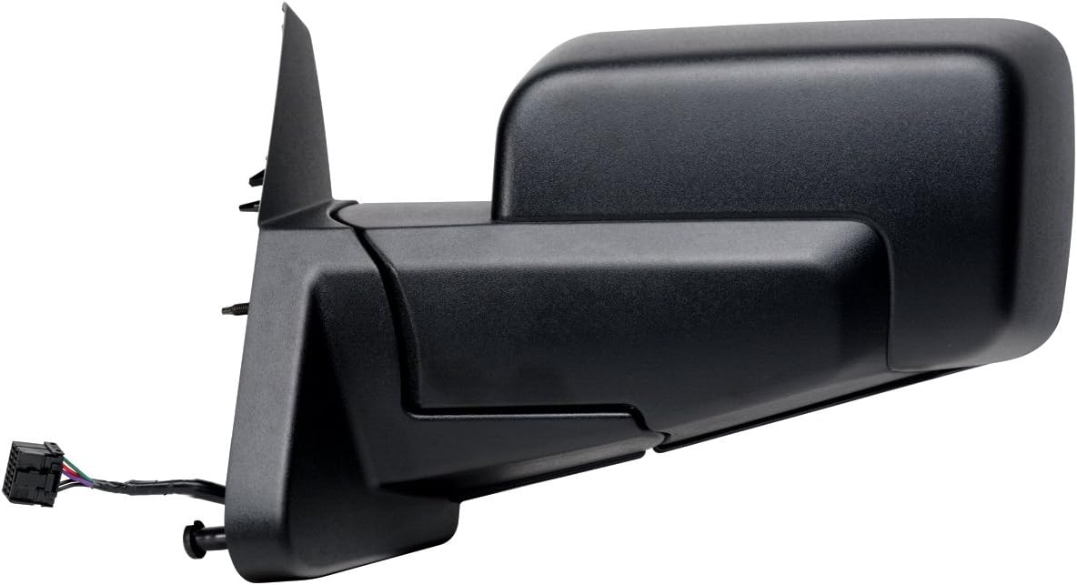 Fit System Driver Side Mirror for Jeep Commander, Black, w/o Memory, Foldaway, Heated Power