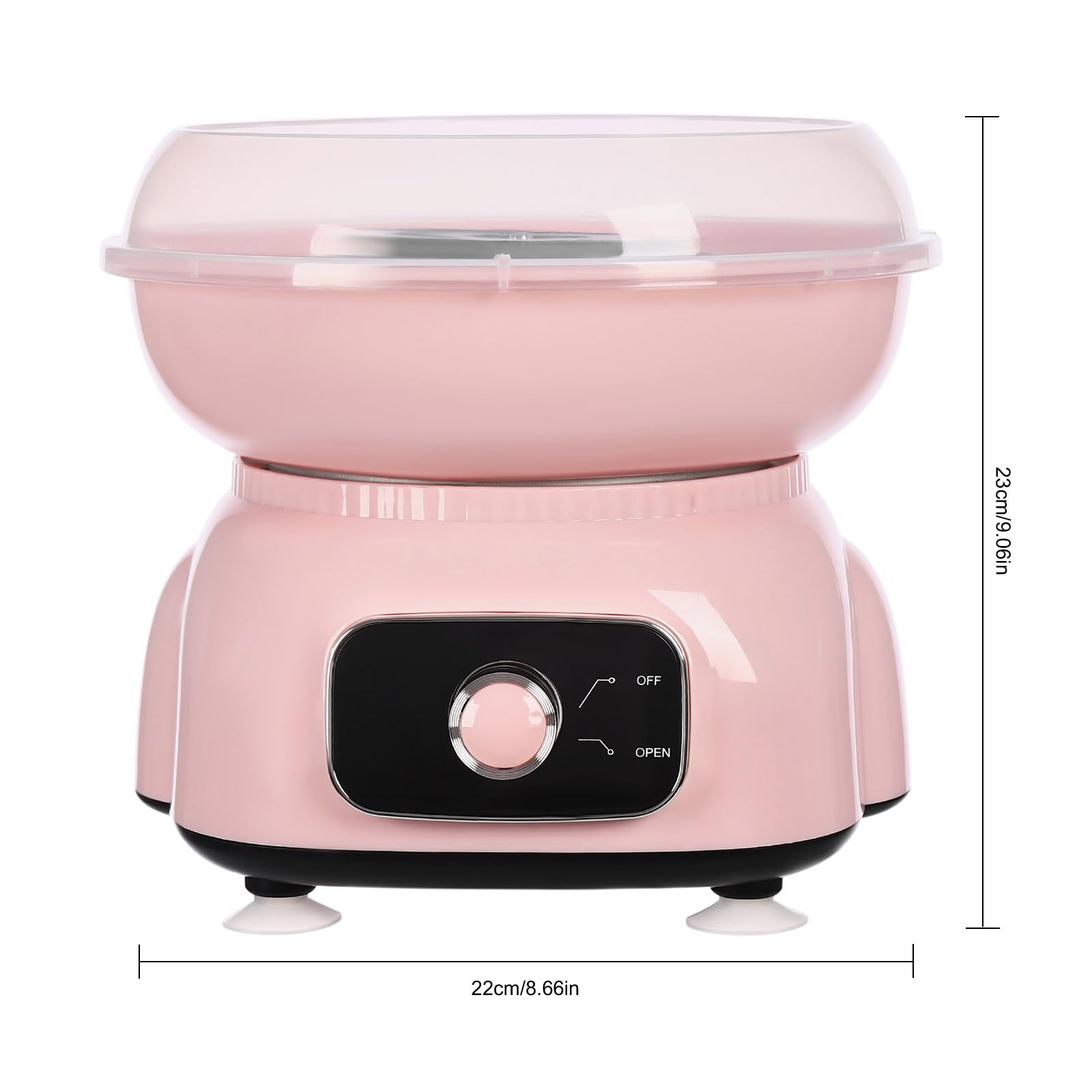 Máquina de algodón de azúcar, 500 W, con accesorios, tiempo de precalentamiento 3S, para festivales, fiestas, color rosa