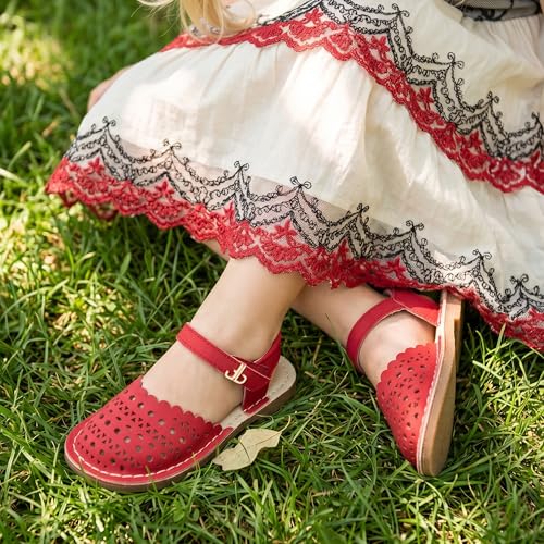 Image of THEE BRON Toddler Girls Espadrilles Sandals Hollow Out Rustic Dress Shoes