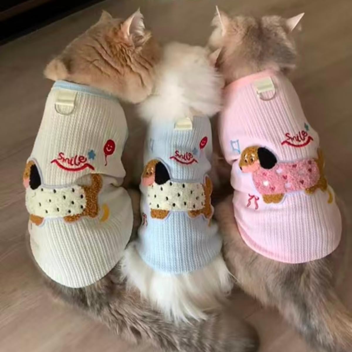 3PCS Rabbit Clothes Summer Kitten Shirts Puppy with Cute Patterns, Small Pet T-Shirts for Chinchilla Chihuahua Kitty Bunny Ferret Guinea Pig (XX-Large)