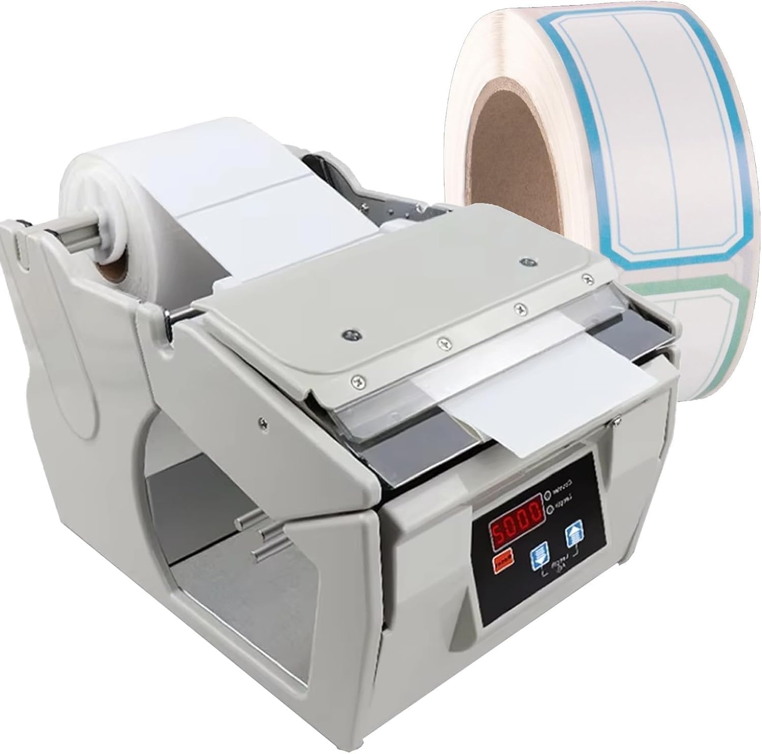 Electric Label Dispenser - Automatic Sticker Machine with Adjustable Speed & Length, Ideal for Commercial Use, Efficient Label Separation (X)