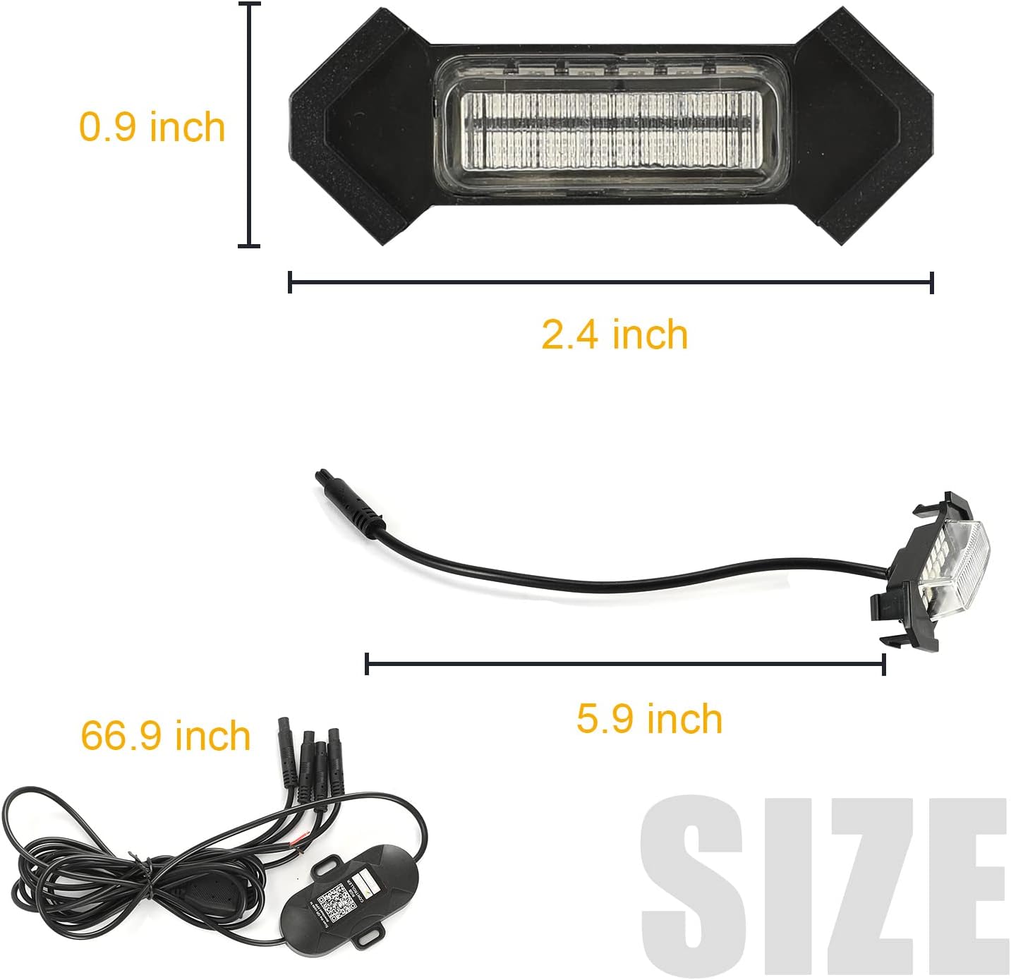ROCCS RGB Grill Led Lights 4 PCS Compatible with Toyota Tacoma 2016-2023 TRD PRO OEM Only, Front Grille Raptor LED Light Clear Lens with INSTRUCTION, APP/Remote Control 20 Custom Colors
