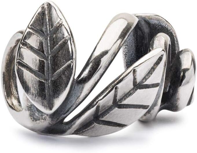 TROLLBEADS Framed by Nature Bead - Timeless Elegance Captured in Silver | Authentic Brand Charm | Silver 925 | Nature, Animals & Flowers Collection | Designed by Søren Nielsen
