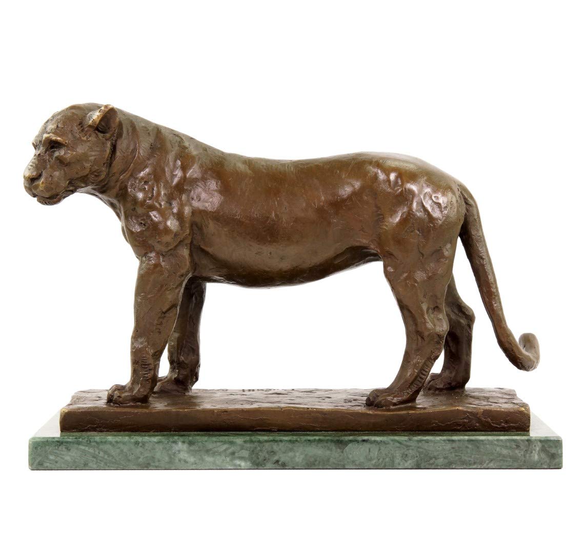 Numerowana statuetka z brązu - nubiczny lwian (Lionne de Nubie) - 1909/10 - podpisana Rembrandt Bugatti - limitowana figurka zwierzęca - rzeźba designerska - dekoracja - kupisz sztukę - 100% brąz