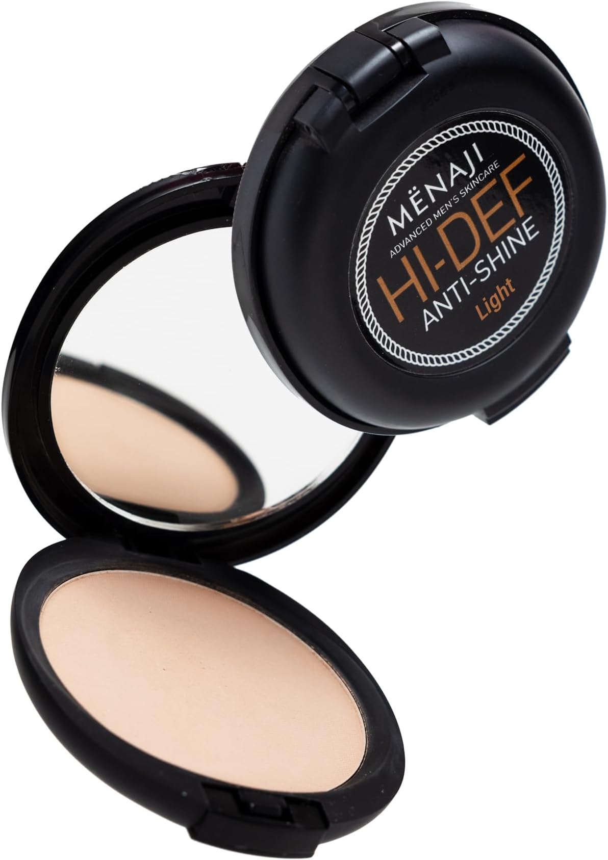 MËNAJI Anti-Shine Powder (HDPV) - Anti-Shine Face Make-Up for Men - Natural Looking Makeup - Mens Cosmetics - Light
