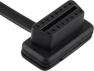 Qiilu OBD2 Diagnosekabel, Auto 16 Pin Stecker auf Buchse OBD2 Erweiterung Kabel Diagnose Adapter(100cm)