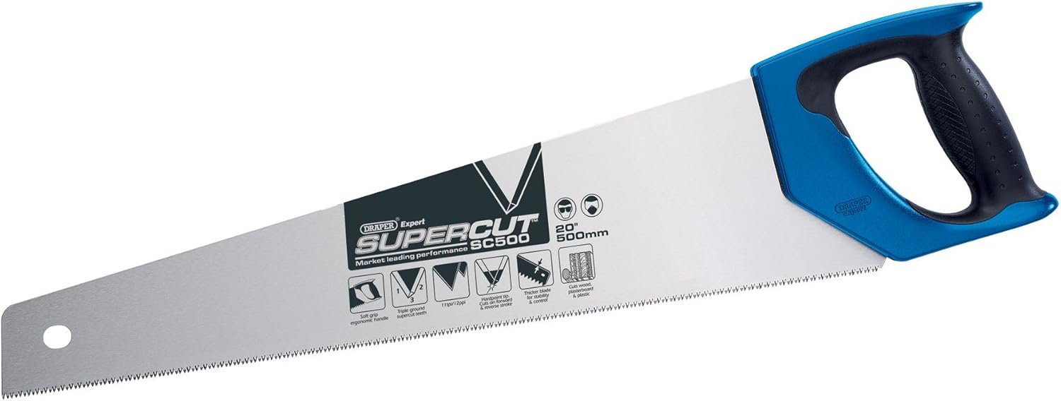 Draper Expert Supercut 49288 500 mm 11 TPI/12 PPI Fine-Cut Soft-Grip Hardpoint Handsaw