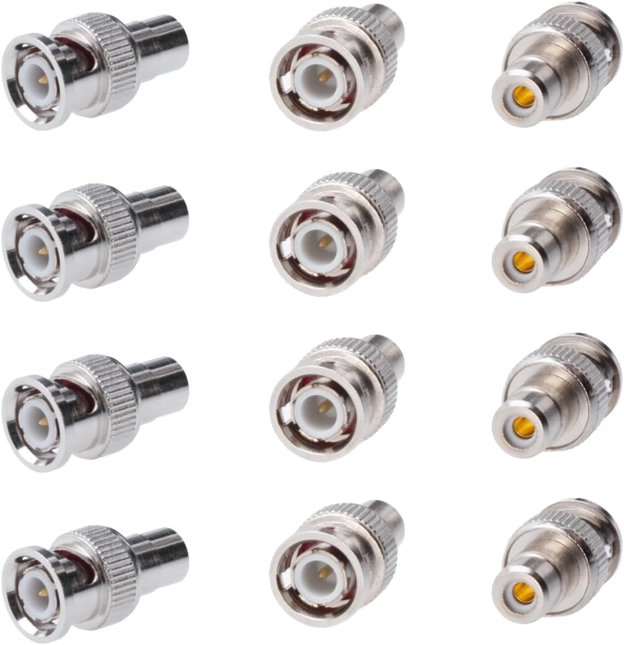 BNC Male to RCA Female Adapter – Straight Connector for CCTV, Security Camera, Coaxial RG6, TV & Satellite (100)