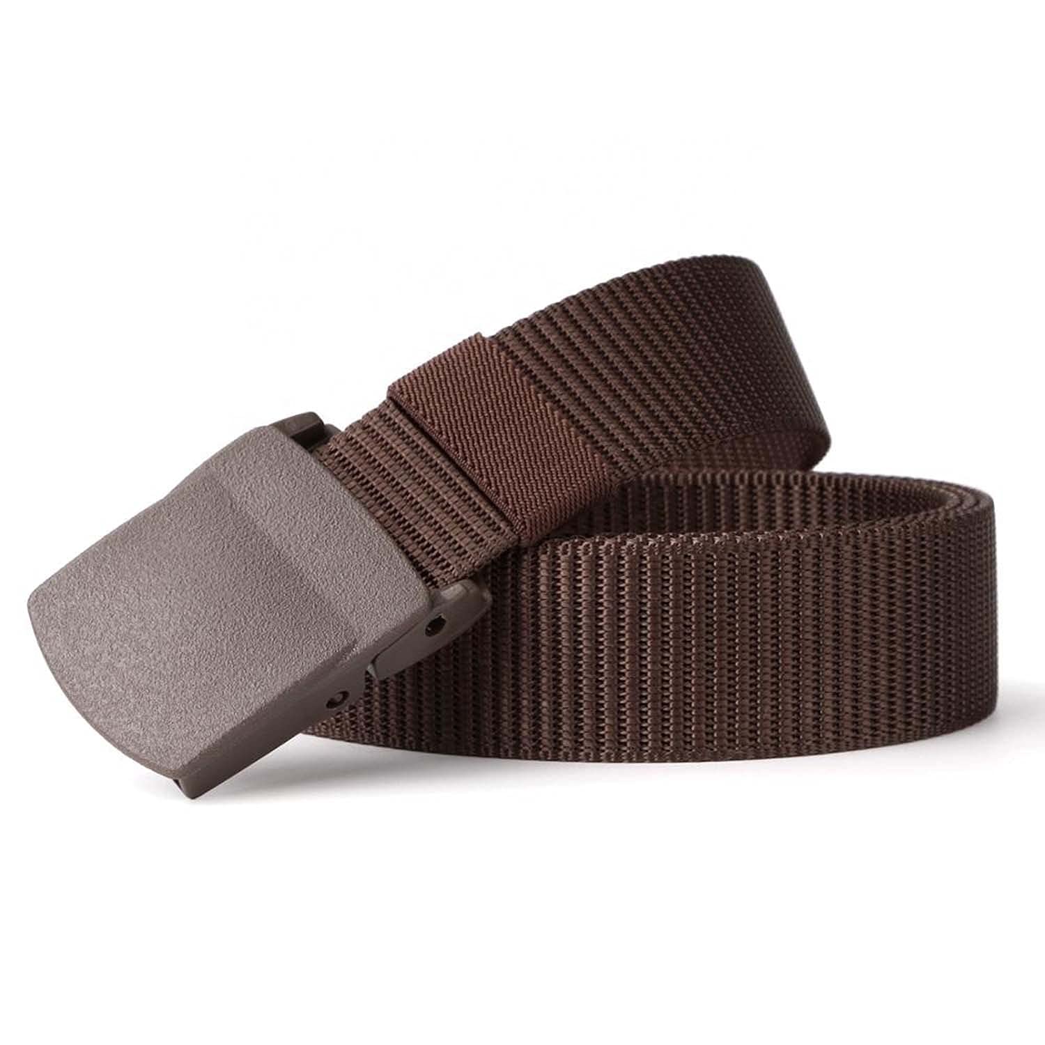 romp fashion Unisex Dark Brown Nylon Belt For Casual And Partyware-picture-25