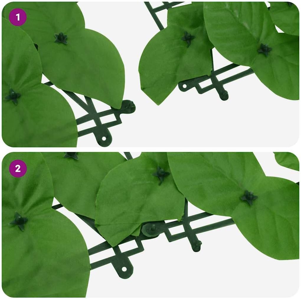 Balcony Privacy Screen Green 236.2 x 29.5 in Outdoor Leaf Panel UV Fade Resistant Polyethylene Garden Trellis for Patio Balcony Terrace