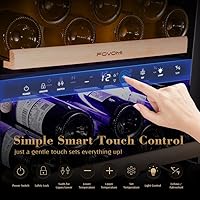 Vista 5 de Refrigerador de vino, 91 botellas, enfriador de vino de doble zona, refrigerador de bebidas de vino grande, bodega independiente, capacidad para 91