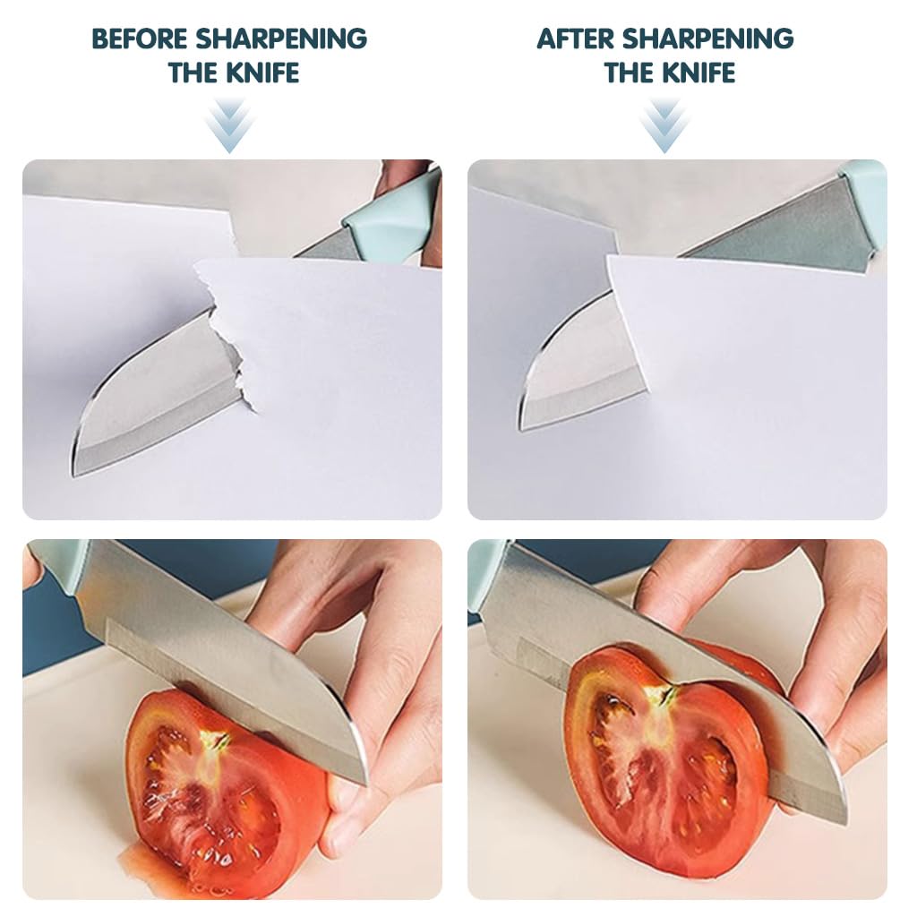 HASTHIP® 3PCS Frog-Shaped Manual Sharpener, Easy-Grip, Fast Sharpening, No Electricity Needed, for Kitchen and Scissors 3