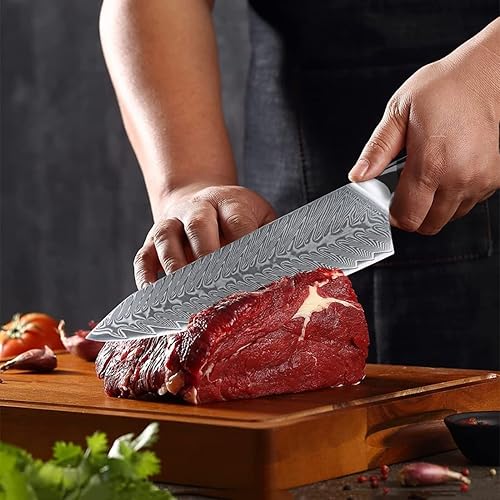 Miniatura 7 de Juegos de cuchillos, 8 unids cuchillos de cocina conjunto de 67 capas Damasco Chef cuchillo japonés sankotu deshuesado utilidad profesional cocina