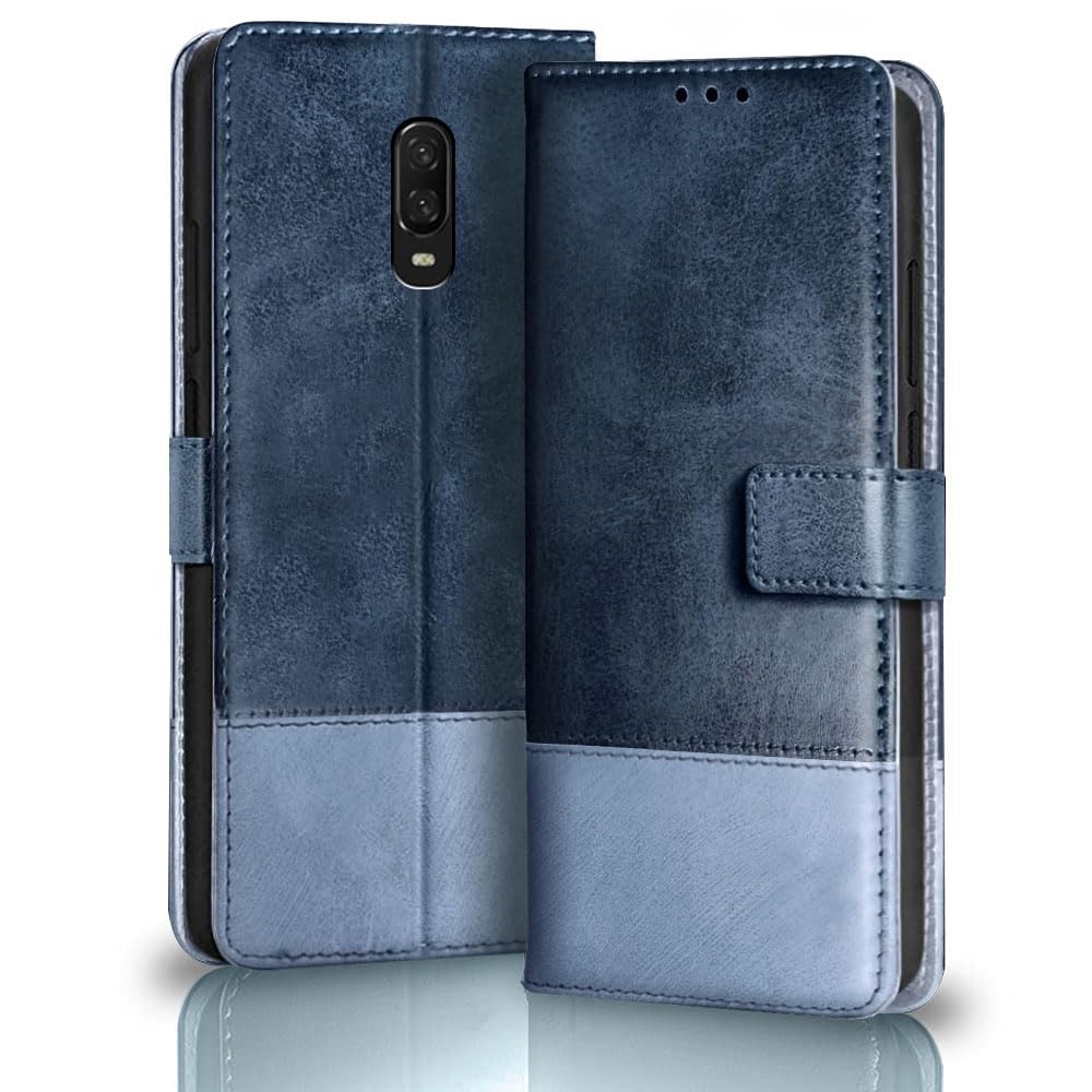 TheGiftKart Flip Back Cover Case for OnePlus 6T / Oneplus 7 | Dual-Color Leather Finish | Inbuilt Stand & Pockets | Wallet Style Flip Back Case Cover for OnePlus 6T / Oneplus 7 (Blue & Sky) (B0CJVGBN1B) Amazon Price History, Amazon Price Tracker