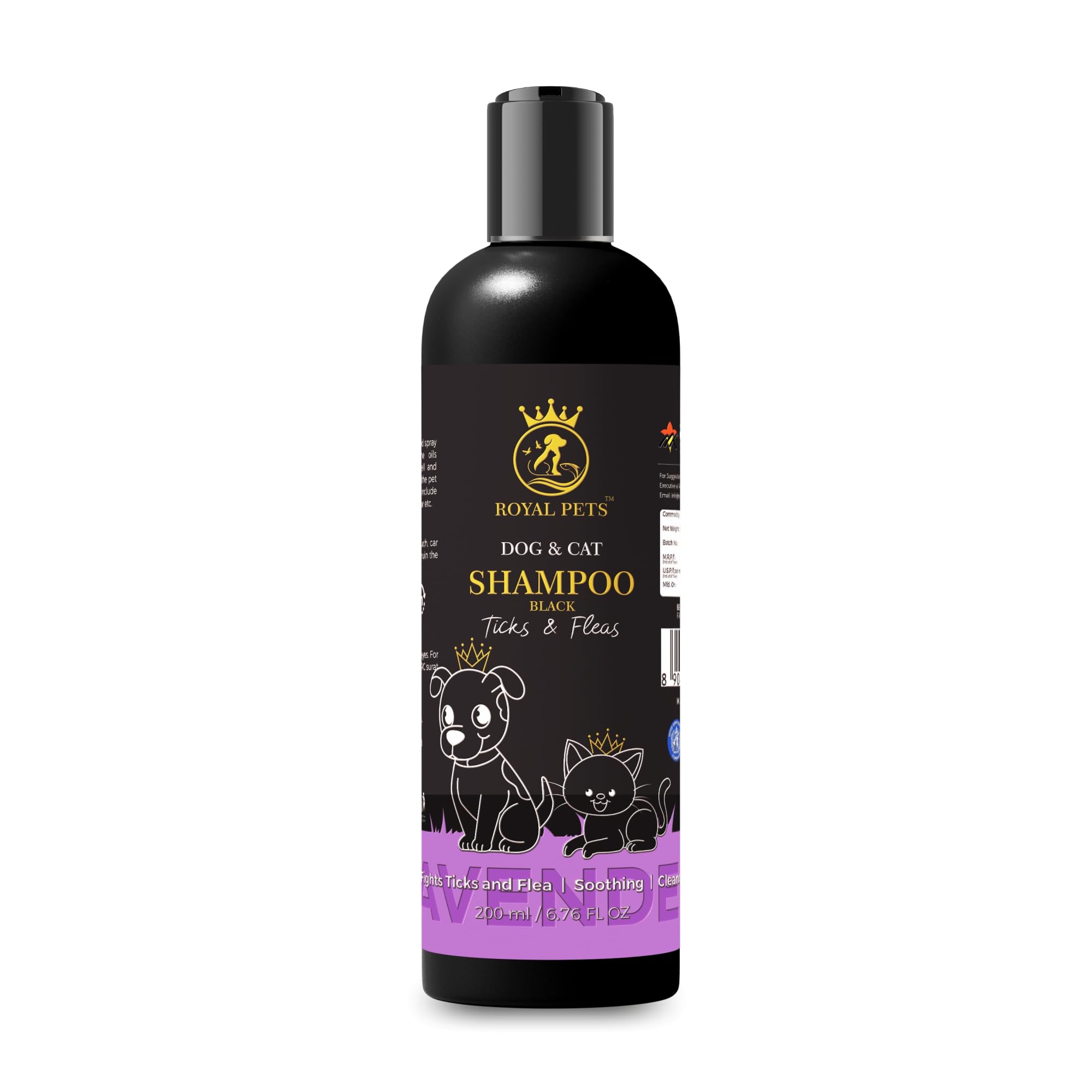 Royal Pets Dog Shampoo And Cat Shampoo|Anti Ticks And Fleas Shampoo For Dog, Cat, Puppy And Kitten|Promotes Soft And Shiny Coat|200 Milliliter (Lavender) (B0CP3G6K9H) Amazon Price History, Amazon Price Tracker
