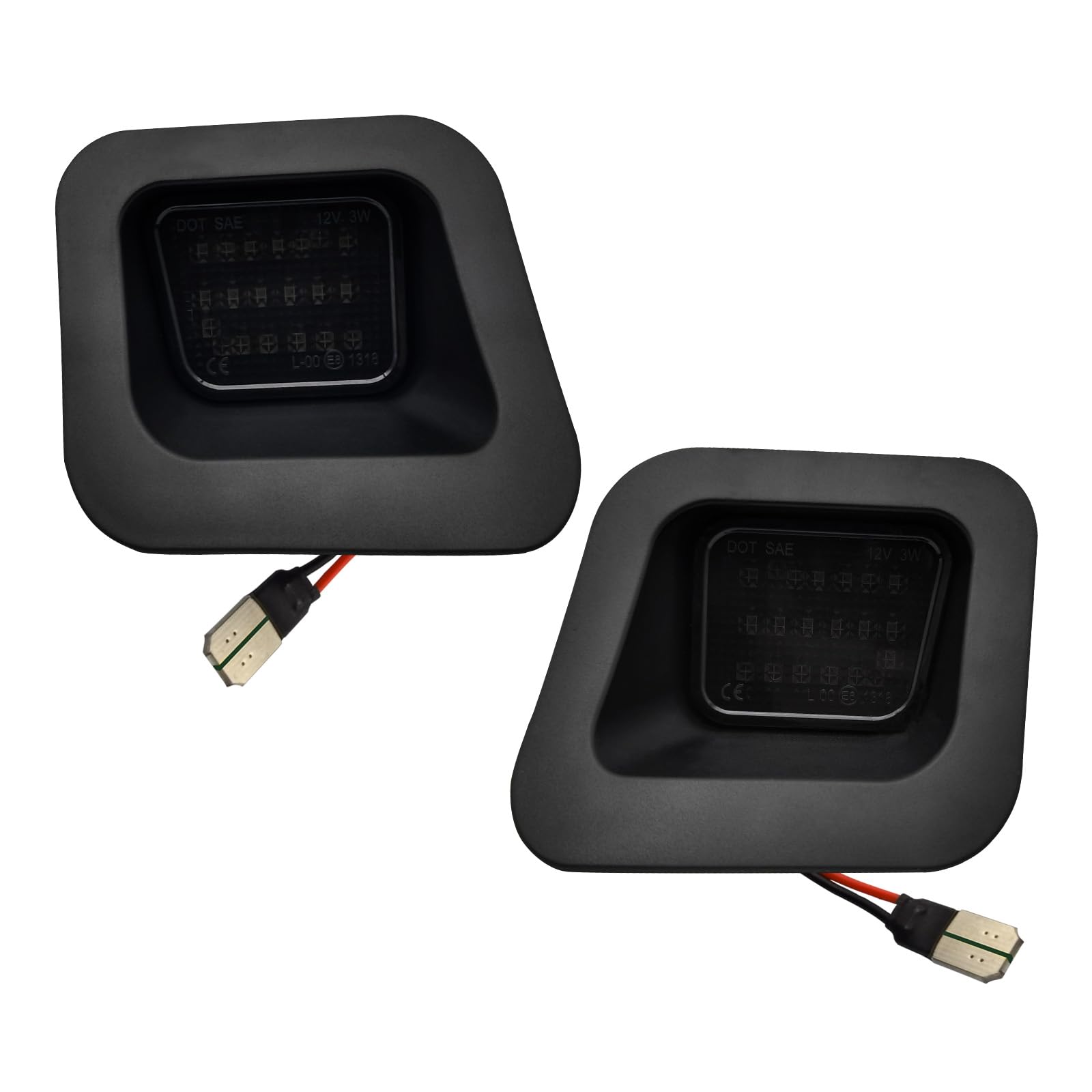 Tyuanrq Full LED License Plate Light Tag Lights Assembly Compatible with 2003-2018 Dodge RAM 1500 2500 3500 Pickup Truck, 6000K White, Smoke Lens, 2 PCS