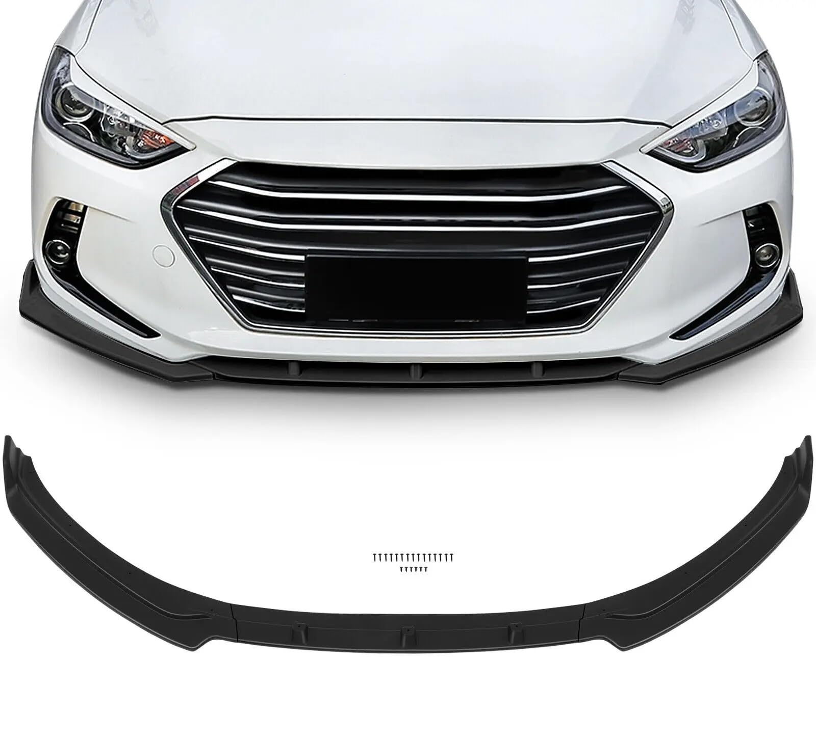 przedniego zderzaka Pasuje Do Hyundai Elantra 2016-2018 Dokładka Przedniego Zderzaka Dolna Część Spoilera(Glossy Black)