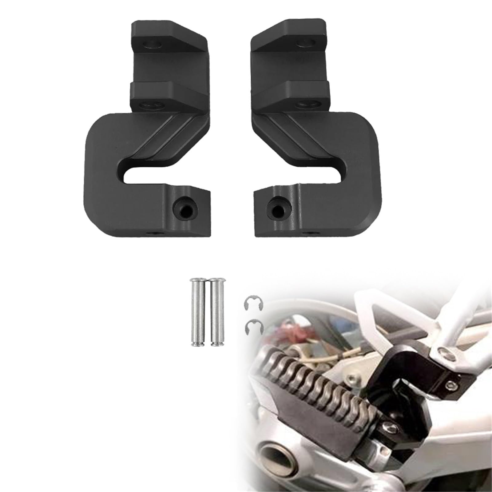 Repose-pieds arrière R1200GS Adventure en aluminium robuste pour passager exigeant