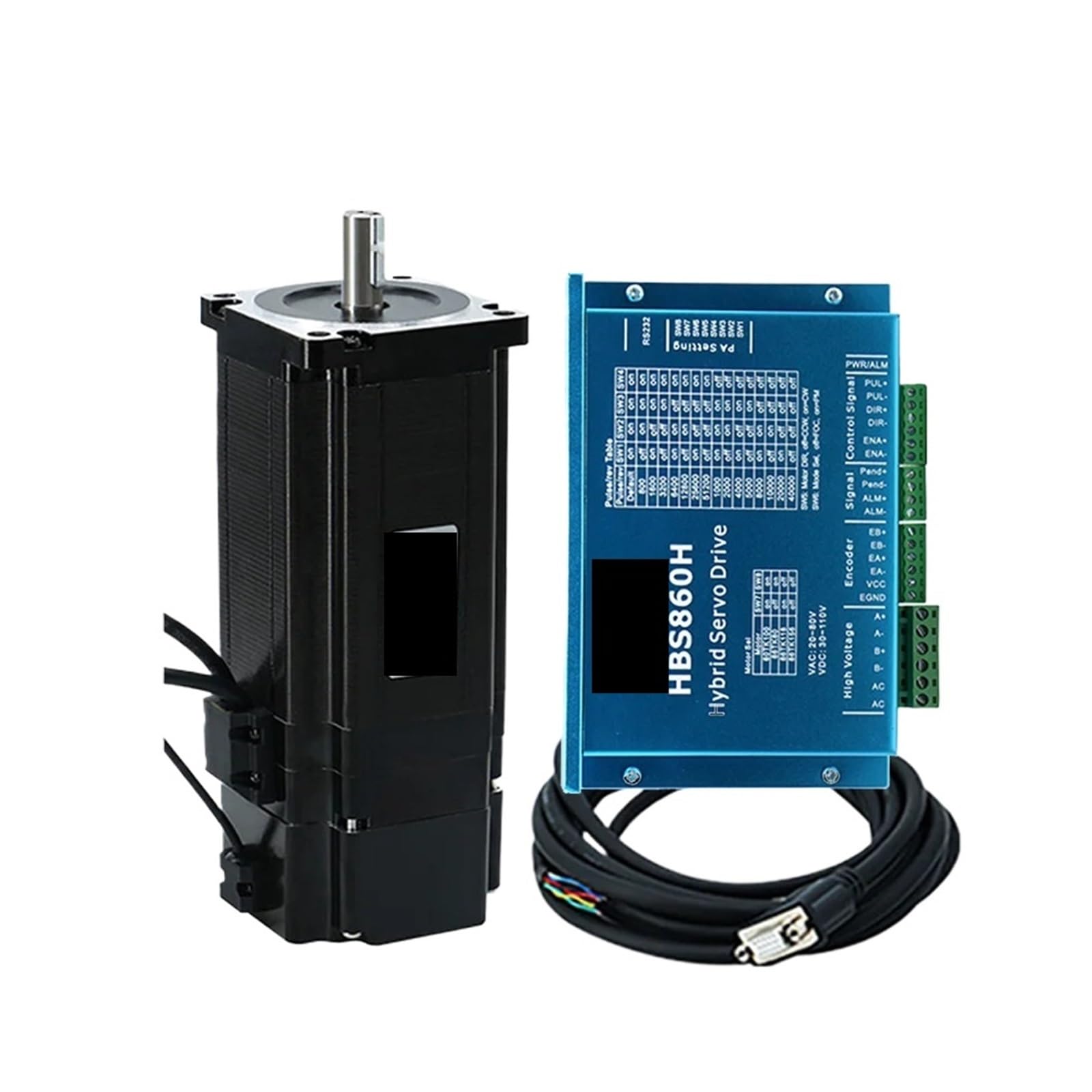 ANERTQUIH Stepper Motor Driver Nema34 2 Phase 4.5 8. 12. Nm Closed Loop Servo with Brake and(8.5Nm,8M Encoder Cable)