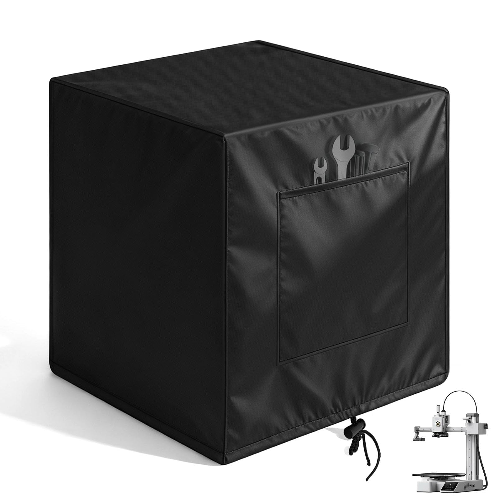 Oxford Fabric Dust Cover for Bambu Lab A1/A1 MINI 3D Printer | Printer Dust Protector with Drawstring & Side Pocket, Custom Fit Machine Shelter for A1 A1 MINI 3D Printer​(For A1 MINI)-picture-20