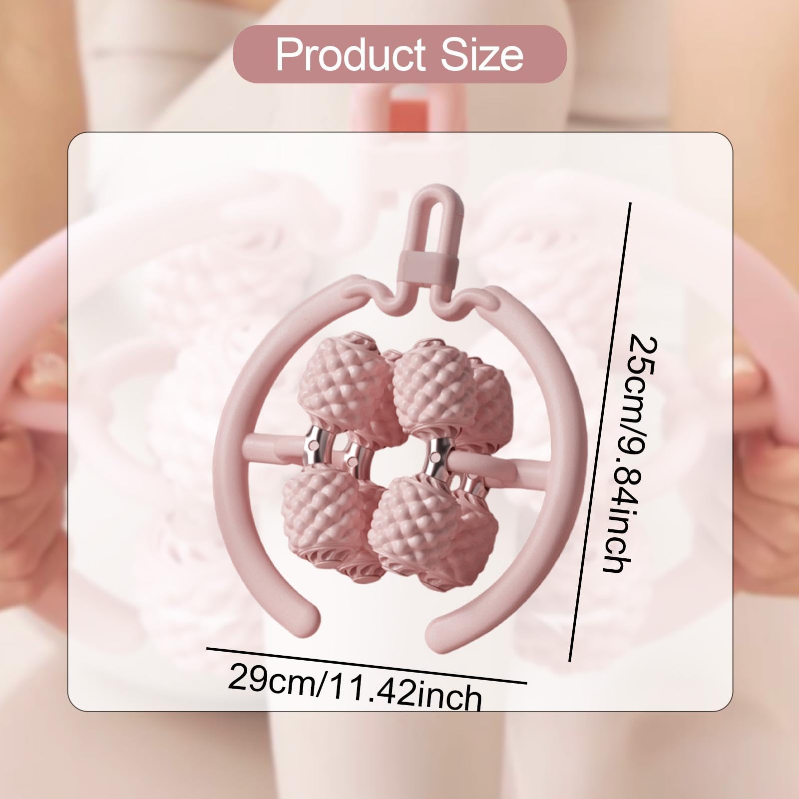 Harilla Rodillo de Masaje de piernas, Herramienta de Masaje para Cuello, pantorrillas, muñecas, antebrazos, Rodillo Muscular, Abrazadera Circular para