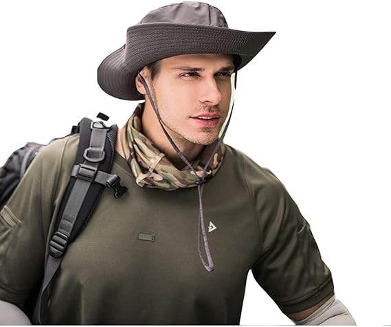 Amazon サファリハット メンズ Upf50 Uvカット率99 日焼け防止 ハット 帽子 2way 大きいサイズ つば広 軽薄 通気性 日除け 紫外線対策 折りたたみ あご紐付き アウトドア 釣り ハイキング 登山 レディース 男女兼用 グレー アウトドア 帽子 ヘッドウェア 通販