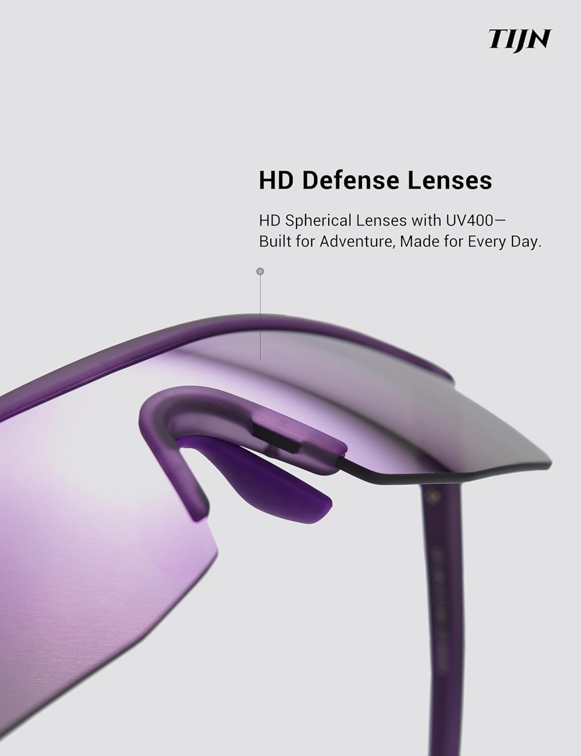 TIJN Anti-Slip Sport Sunglasses for Men Women,UV400 Running Baseball Cycling Driving Fishing Wrap Around Outdoor Glasses