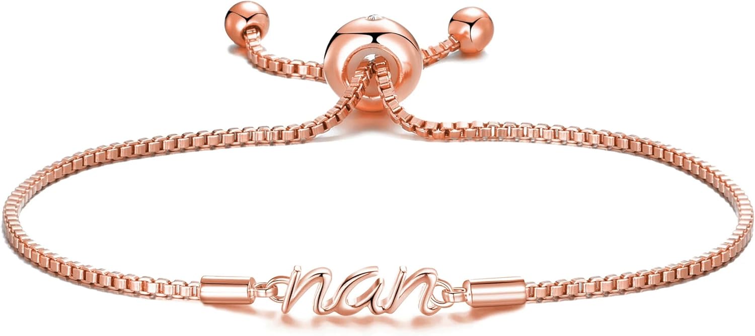 Philip Jones Rose Gold Plated Nan Bracelet Created with Zircondia® Crystals, Rose Gold Plated, Zircondia® Crystal